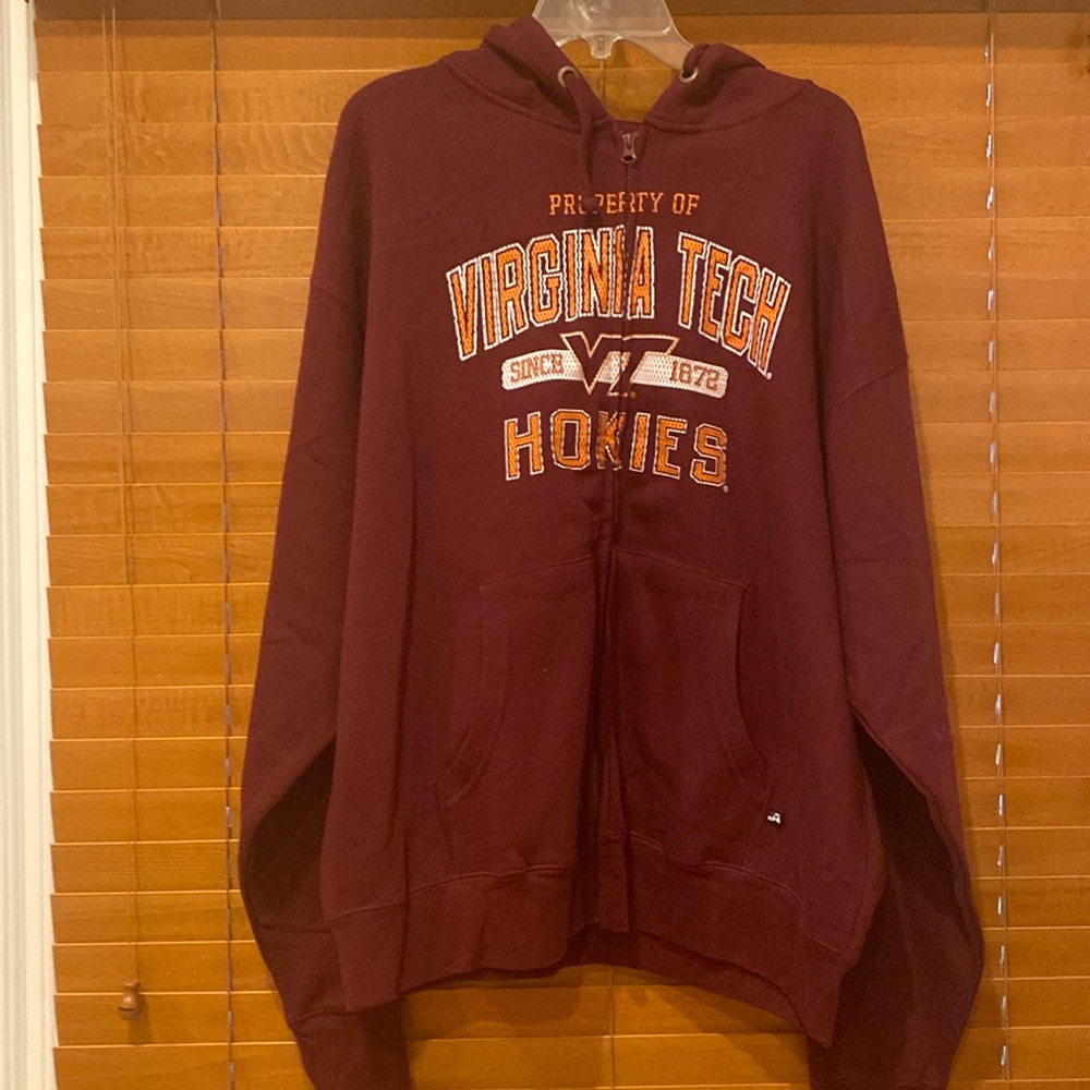 Virginia Tech J America zip up Hoodie size XXLg (f)